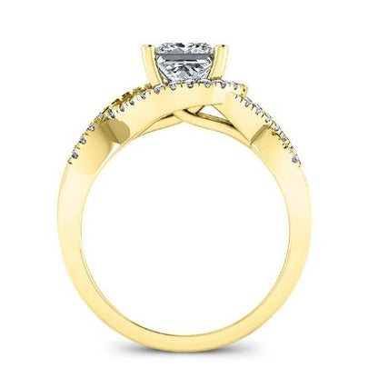Dianella Princess Moissanite Bridal Set yellowgold