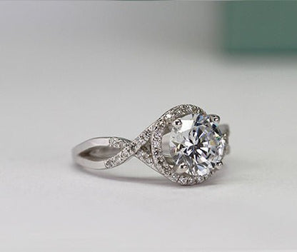 Dianella Round Diamond Engagement Ring (Lab Grown Igi Cert) whitegold