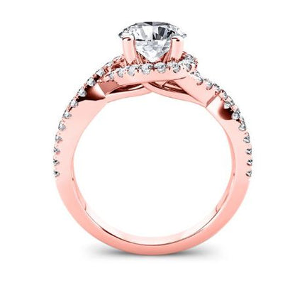 Dianella Round Moissanite Bridal Set rosegold