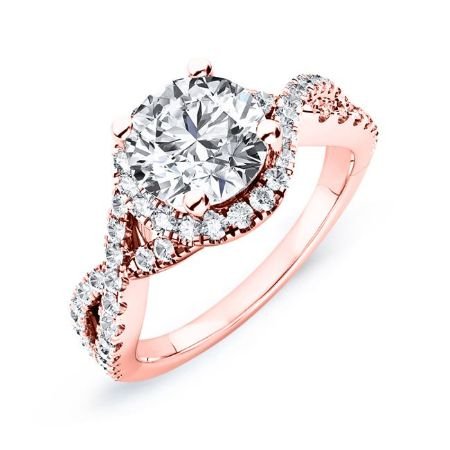 Dianella Round Moissanite Bridal Set rosegold