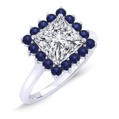 Dicentra Diamond Matching Band Only (engagement Ring Not Included) For Ring With Princess Center whitegold