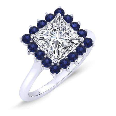 Dicentra Diamond Matching Band Only (engagement Ring Not Included) For Ring With Princess Center whitegold