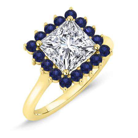 Dicentra Diamond Matching Band Only (engagement Ring Not Included) For Ring With Princess Center yellowgold