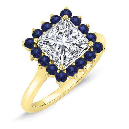 Dicentra Diamond Matching Band Only (engagement Ring Not Included) For Ring With Princess Center yellowgold