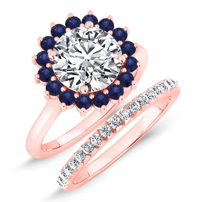 Dicentra - GIA Natural Round Diamond Bridal Set