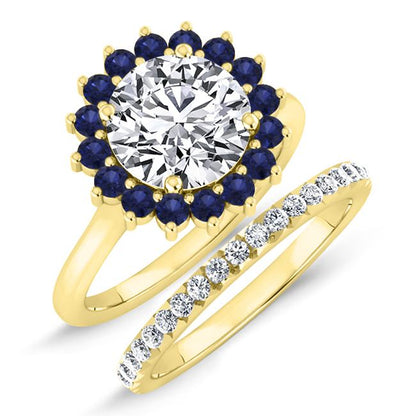 Dicentra Round Diamond Bridal Set (Lab Grown Igi Cert) yellowgold