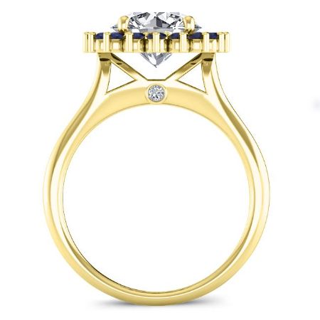 Dicentra Round Moissanite Bridal Set yellowgold