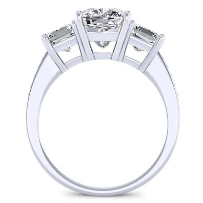 Dietes Cushion Moissanite Bridal Set whitegold