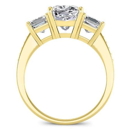 Dietes Cushion Moissanite Bridal Set yellowgold