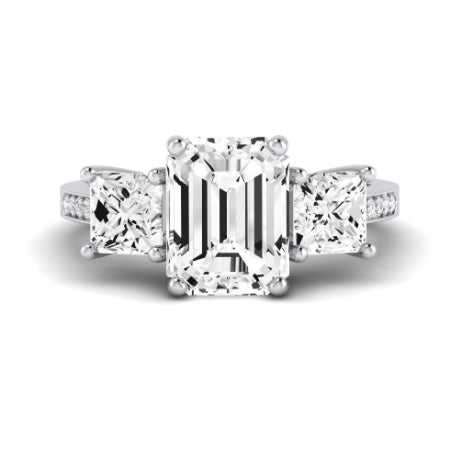Dietes Emerald Moissanite Bridal Set whitegold