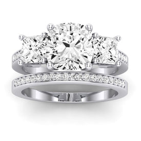 Dietes Diamond Matching Band Only (does Not Include Engagement Ring) For Ring With Cushion Center whitegold