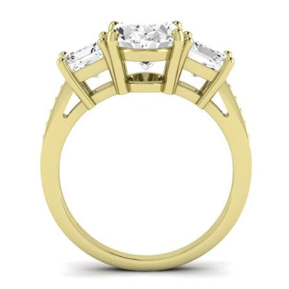 Dietes Moissanite Matching Band Only (does Not Include Engagement Ring) For Ring With Oval Center yellowgold
