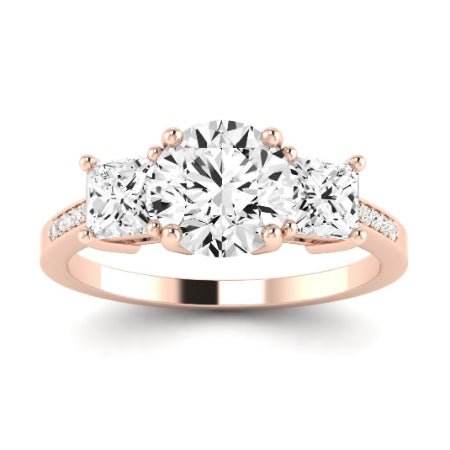 Dietes Moissanite Matching Band Only (does Not Include Engagement Ring) For Ring With Round Center rosegold