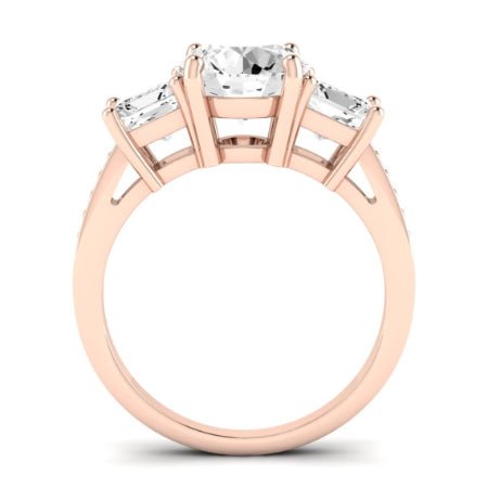 Dietes Moissanite Matching Band Only (does Not Include Engagement Ring) For Ring With Round Center rosegold