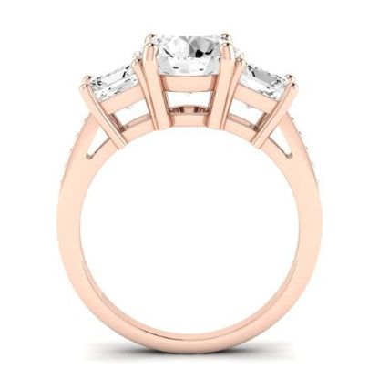Dietes Moissanite Matching Band Only (does Not Include Engagement Ring) For Ring With Round Center rosegold