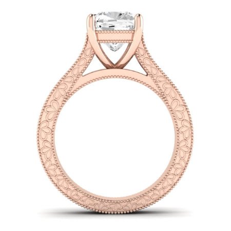 Edelweiss Diamond Matching Band Only (does Not Include Engagement Ring) For Ring With Cushion Center rosegold