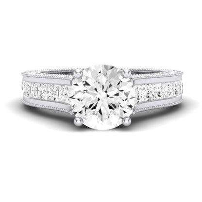 Edelweiss Diamond Matching Band Only (does Not Include Engagement Ring) For Ring With Round Center whitegold