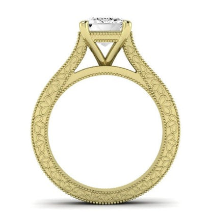 Edelweiss Emerald Moissanite Bridal Set yellowgold