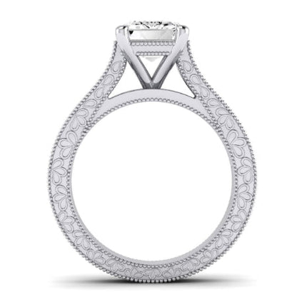 Edelweiss Emerald Moissanite Bridal Set whitegold