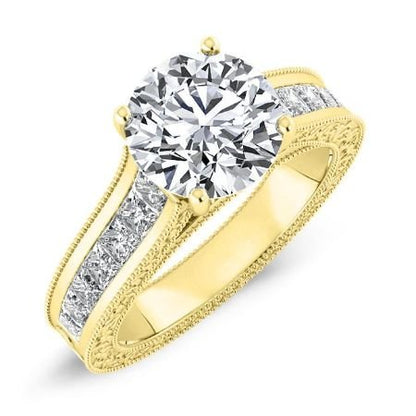 Edelweiss Round Moissanite Bridal Set yellowgold