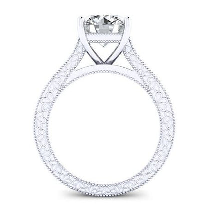 Edelweiss Round Moissanite Bridal Set whitegold