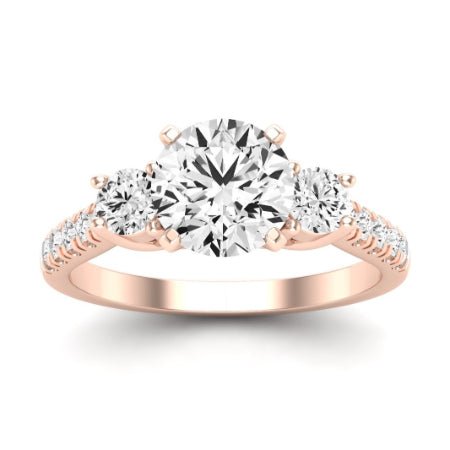 Primrose Diamond Matching Band Only ( Engagement Ring Not Included) For Ring With Round Center rosegold