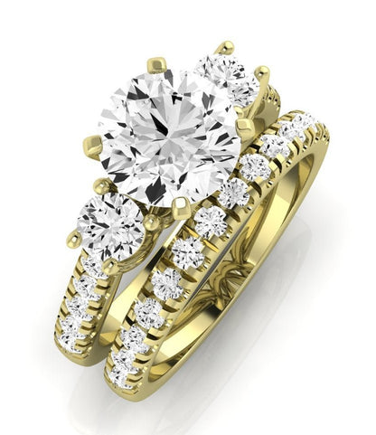 Primrose Diamond Matching Band Only ( Engagement Ring Not Included) For Ring With Round Center yellowgold