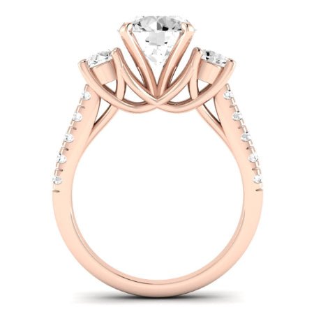 Primrose Diamond Matching Band Only ( Engagement Ring Not Included) For Ring With Round Center rosegold