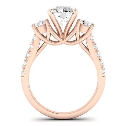 Primrose Diamond Matching Band Only ( Engagement Ring Not Included) For Ring With Round Center rosegold