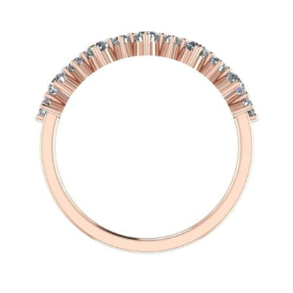 Ellery Round Trendy Moissanite Wedding Ring rosegold