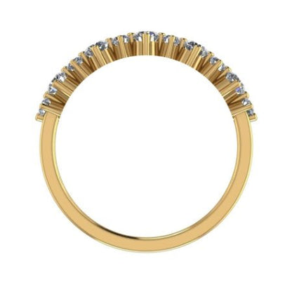 Ellery Round Trendy Moissanite Wedding Ring yellowgold