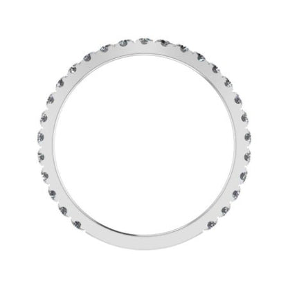 Elowen Curved Trendy Moissanite Wedding Ring whitegold