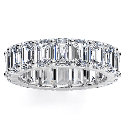 Emerald Cut Lab Diamond Eternity Band