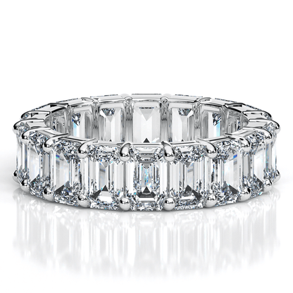 Emerald Cut Lab Diamond Eternity Band