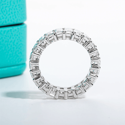 Emerald Cut Moissanite Eternity Band