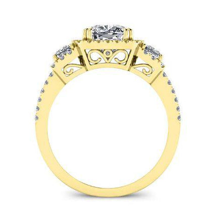 Erica Cushion Diamond Engagement Ring (Lab Grown Igi Cert) yellowgold