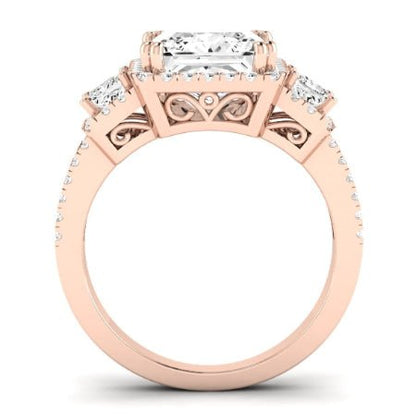 Erica Diamond Matching Band Only (does Not Include Engagement Ring) For Ring With Princess Center rosegold
