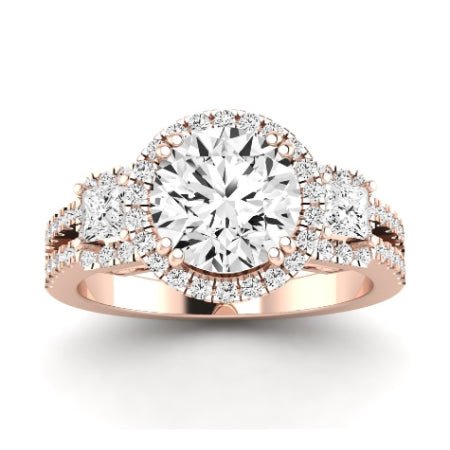 Erica Diamond Matching Band Only (does Not Include Engagement Ring) For Ring With Round Center rosegold