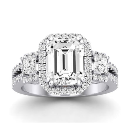 Erica Emerald Moissanite Bridal Set whitegold