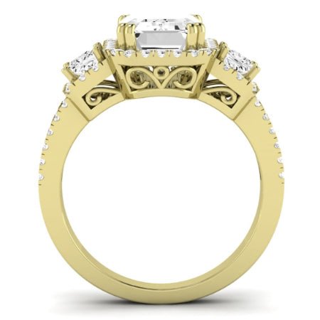 Erica Emerald Moissanite Bridal Set yellowgold