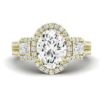 Erica Oval Moissanite Bridal Set yellowgold