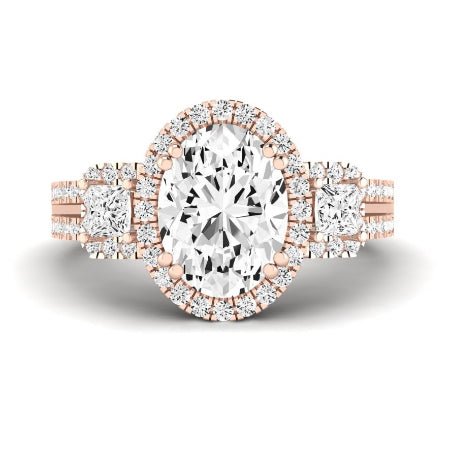 Erica Oval Moissanite Bridal Set rosegold