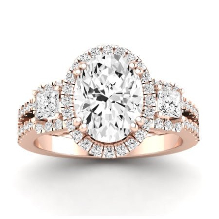 Erica Oval Moissanite Bridal Set rosegold