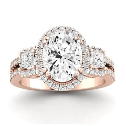 Erica Oval Moissanite Bridal Set rosegold