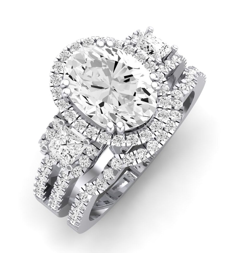 Erica Oval Moissanite Bridal Set whitegold