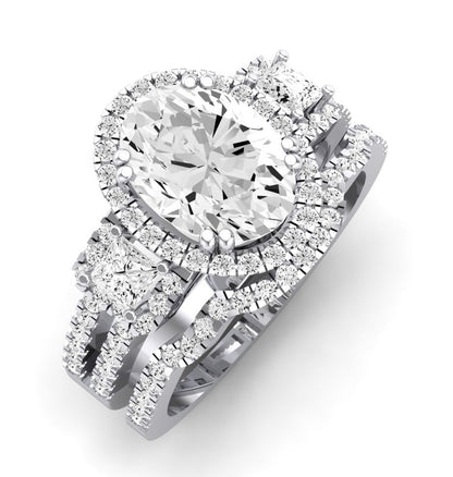 Erica Oval Moissanite Bridal Set whitegold