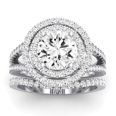 Flora Diamond Matching Band Only (engagement Ring Not Included) For Ring With Round Center whitegold