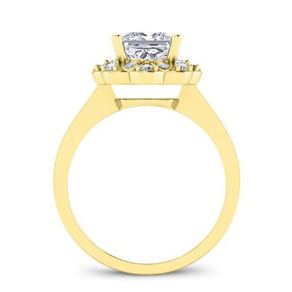 Coralbells Moissanite Matching Band Only (engagement Ring Not Included) For Ring With Princess Center yellowgold