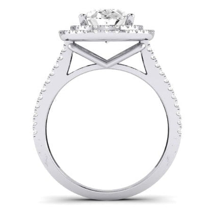 Flora Oval Moissanite Bridal Set whitegold