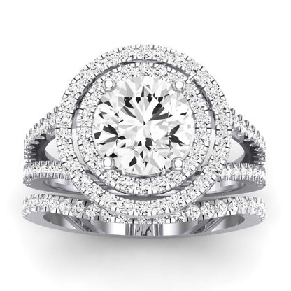 Flora - Round Lab Diamond Bridal Set (IGI Certified)